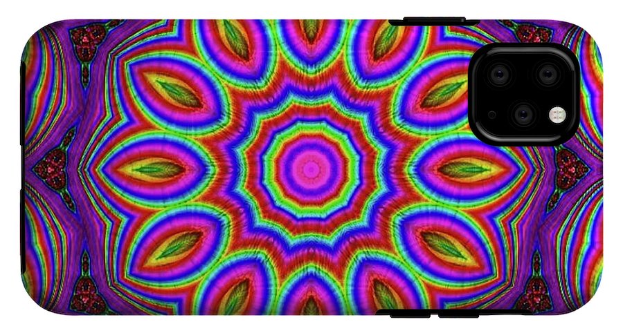 Purple Rainbow Flower Kaleidoscope - Phone Case