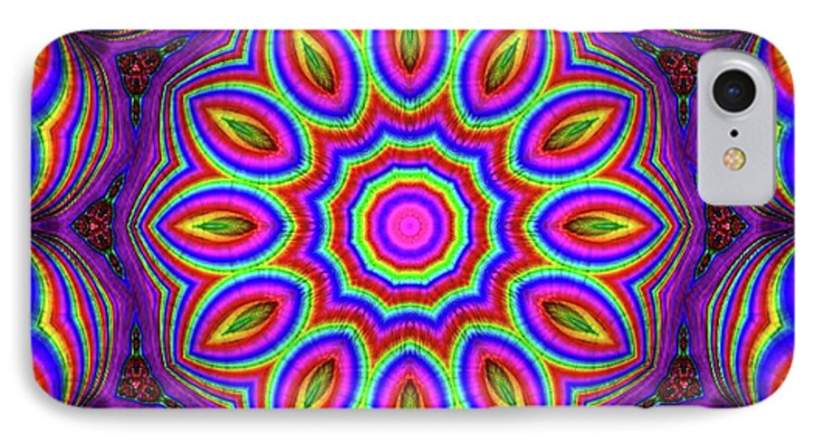 Purple Rainbow Flower Kaleidoscope - Phone Case