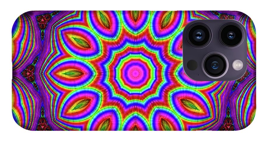 Purple Rainbow Flower Kaleidoscope - Phone Case