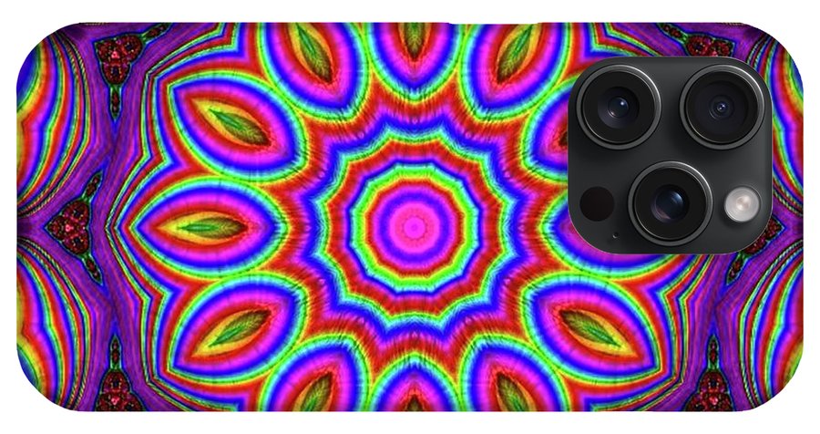 Purple Rainbow Flower Kaleidoscope - Phone Case