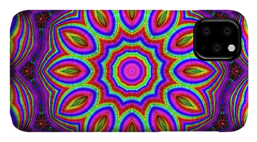 Purple Rainbow Flower Kaleidoscope - Phone Case