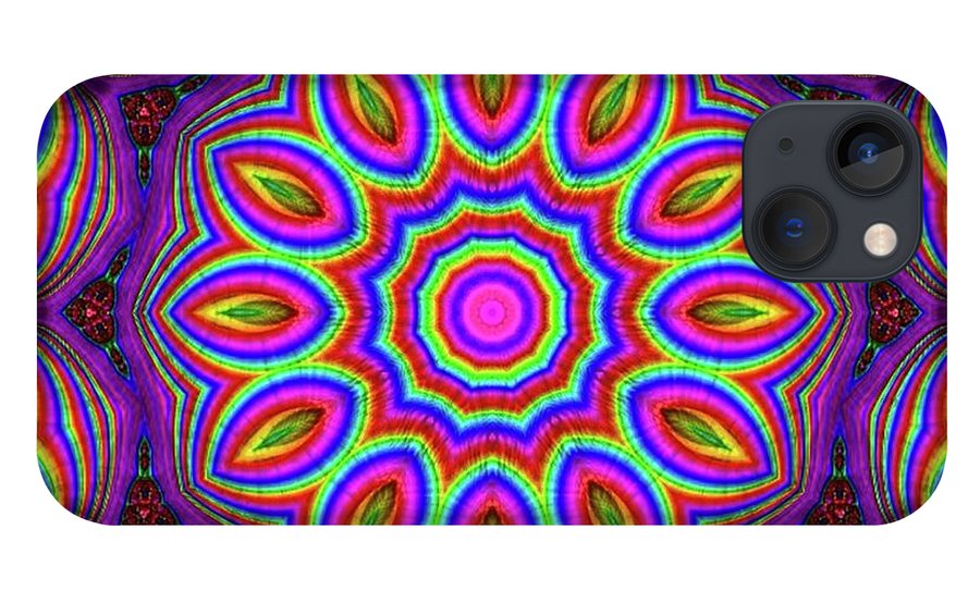 Purple Rainbow Flower Kaleidoscope - Phone Case