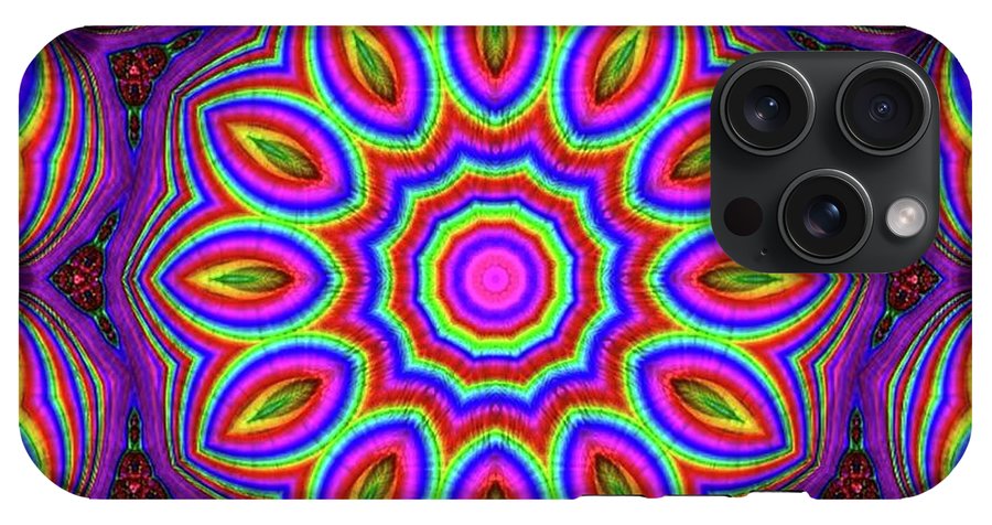 Purple Rainbow Flower Kaleidoscope - Phone Case