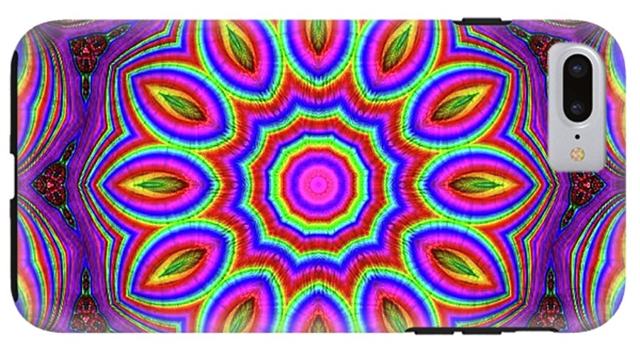 Purple Rainbow Flower Kaleidoscope - Phone Case