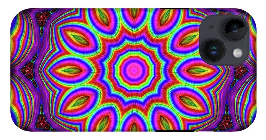 Purple Rainbow Flower Kaleidoscope - Phone Case