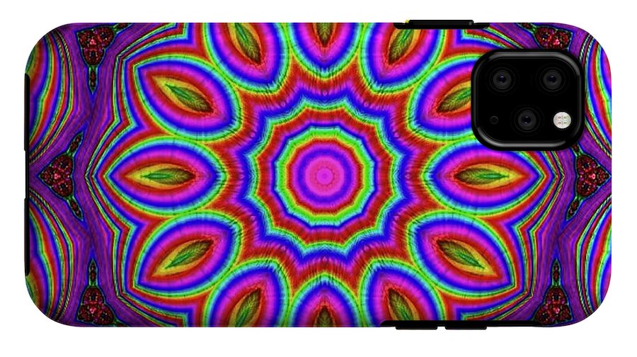Purple Rainbow Flower Kaleidoscope - Phone Case