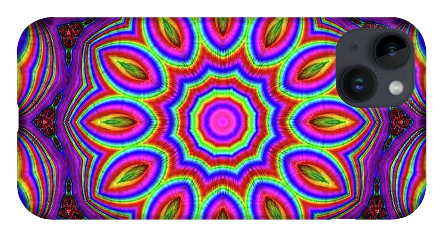 Purple Rainbow Flower Kaleidoscope - Phone Case