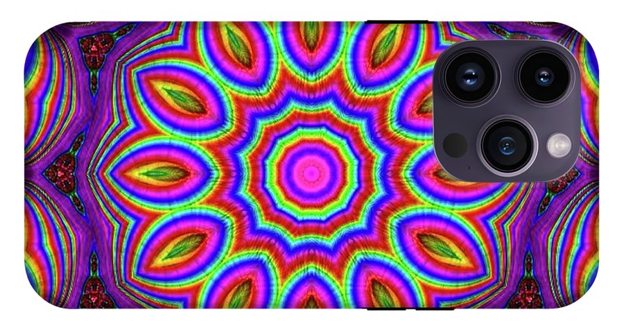 Purple Rainbow Flower Kaleidoscope - Phone Case