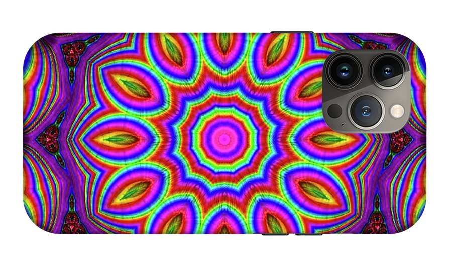 Purple Rainbow Flower Kaleidoscope - Phone Case