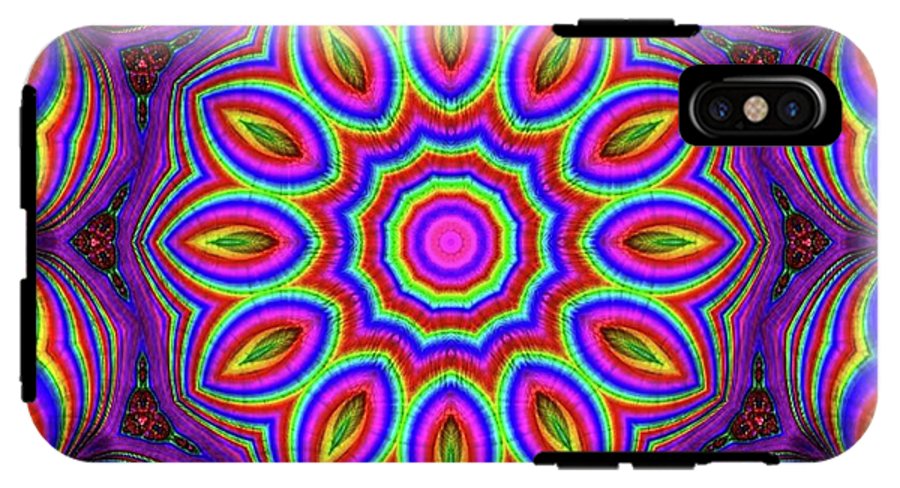 Purple Rainbow Flower Kaleidoscope - Phone Case