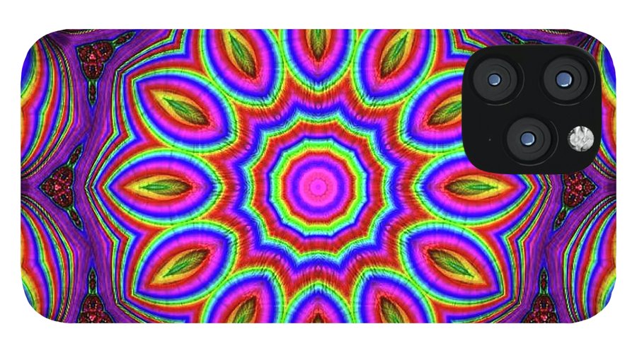 Purple Rainbow Flower Kaleidoscope - Phone Case