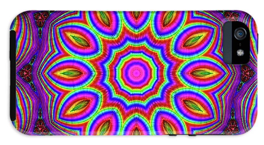 Purple Rainbow Flower Kaleidoscope - Phone Case