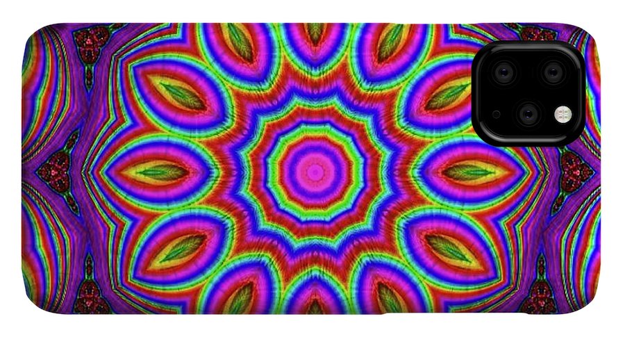 Purple Rainbow Flower Kaleidoscope - Phone Case