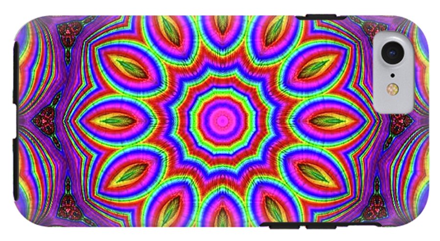Purple Rainbow Flower Kaleidoscope - Phone Case