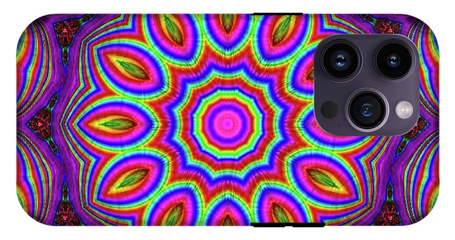 Purple Rainbow Flower Kaleidoscope - Phone Case