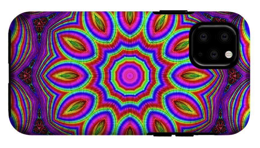 Purple Rainbow Flower Kaleidoscope - Phone Case