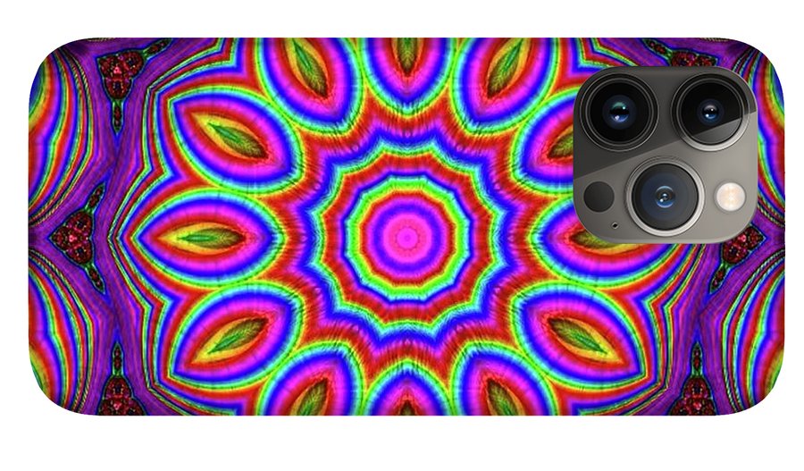 Purple Rainbow Flower Kaleidoscope - Phone Case