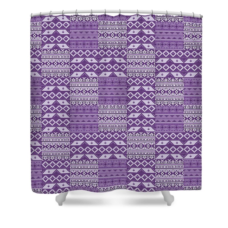Purple Southwest Patchwork - Shower Curtain