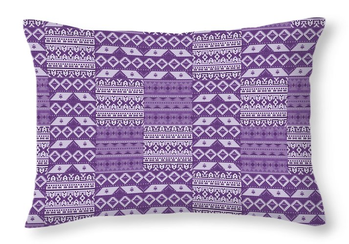 Purple Southwest Patchwork - Throw Pillow