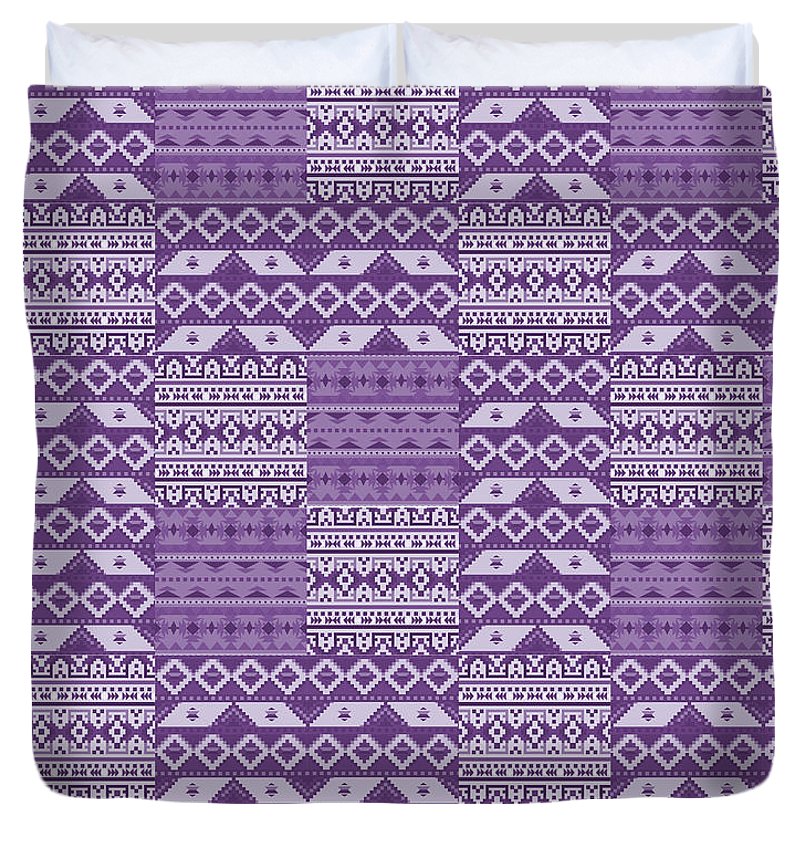 Purple Southwest Patchwork - Duvet Cover