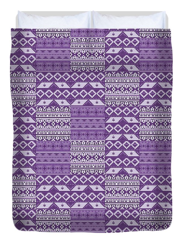 Purple Southwest Patchwork - Duvet Cover