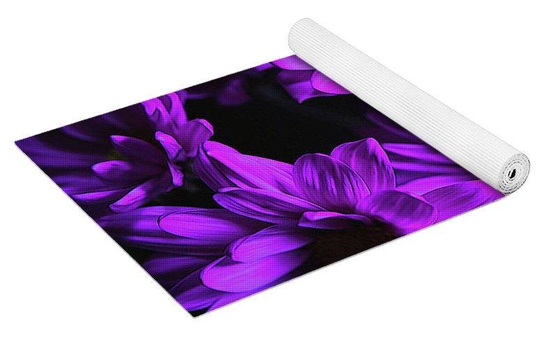 Purple Summer Daisies - Yoga Mat
