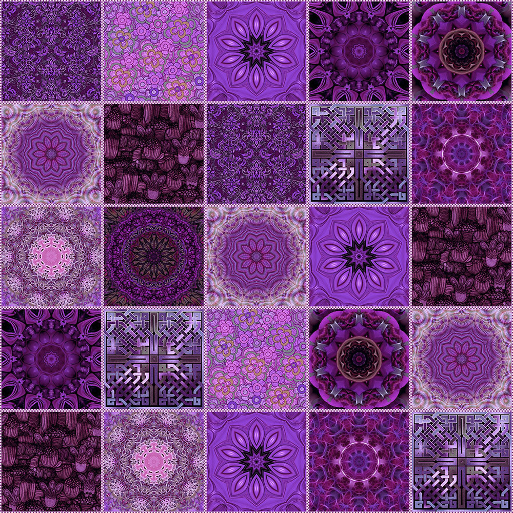 Purple Crazy Quilt Digital Image Download