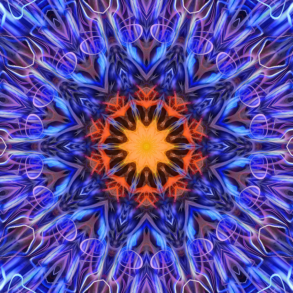 Purple Yellow Kaleidoscope Digital Image Download