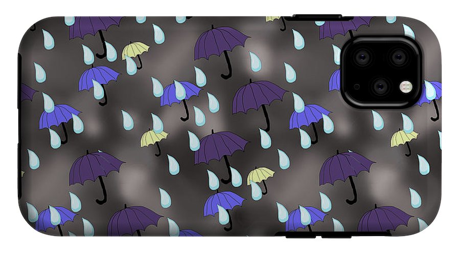 Rain and Umbrellas - Phone Case