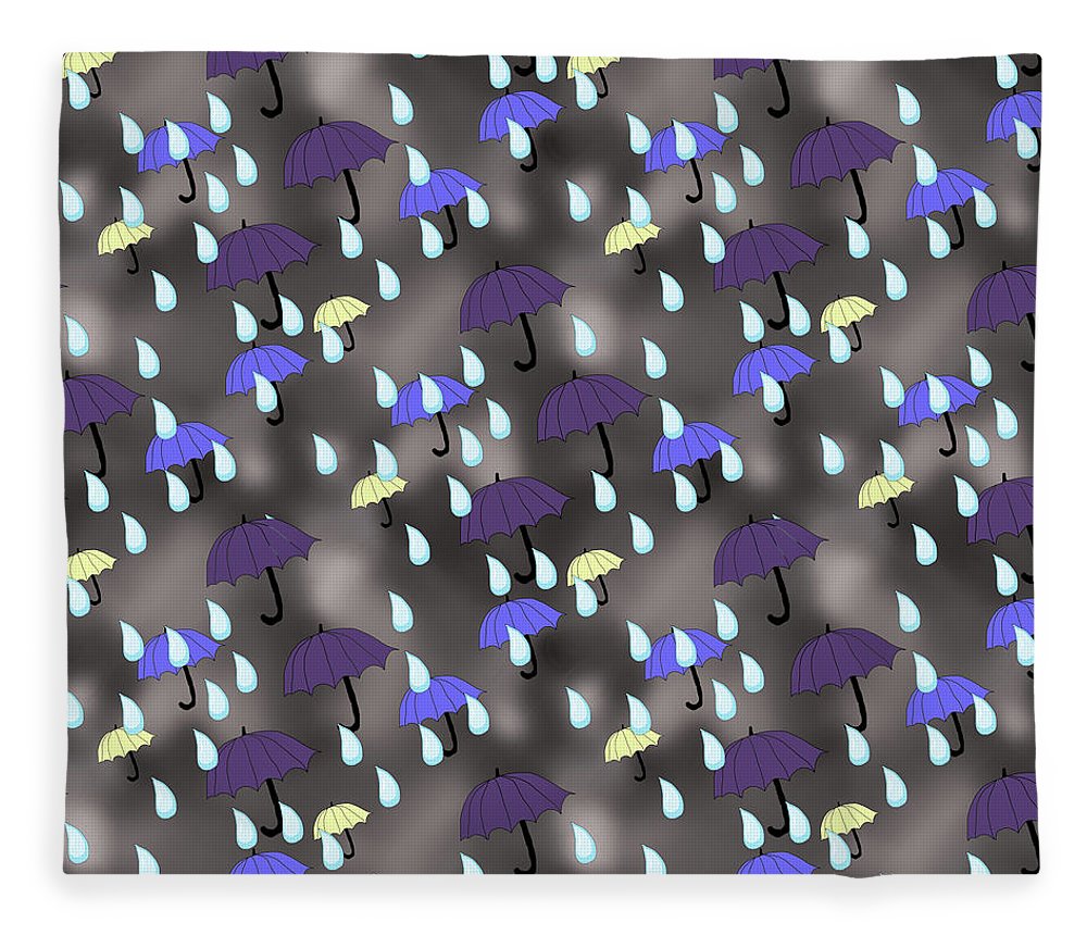 Rain and Umbrellas - Blanket