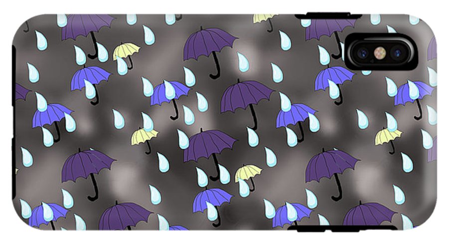 Rain and Umbrellas - Phone Case