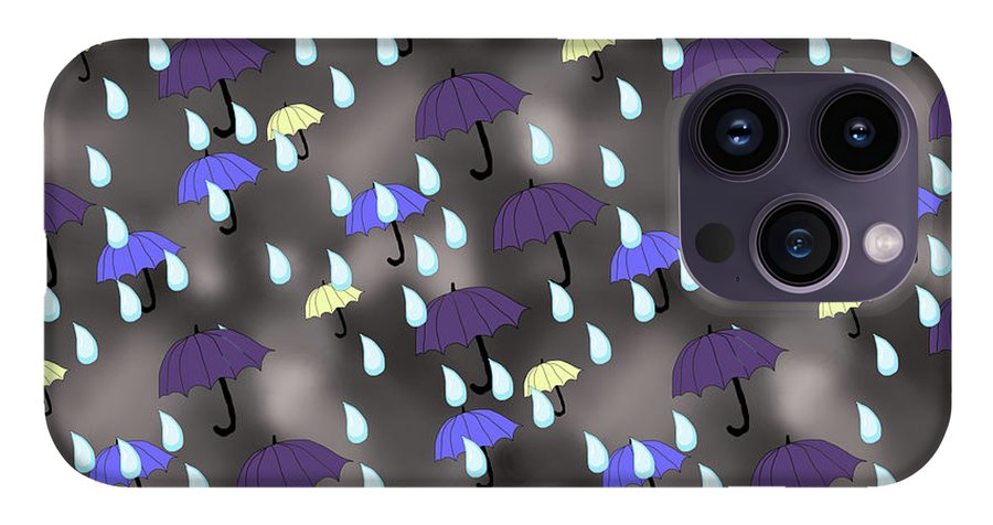 Rain and Umbrellas - Phone Case