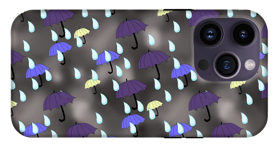 Rain and Umbrellas - Phone Case