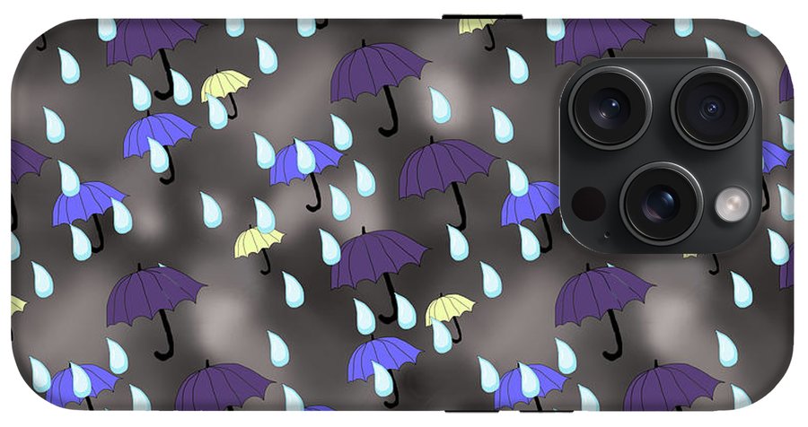 Rain and Umbrellas - Phone Case