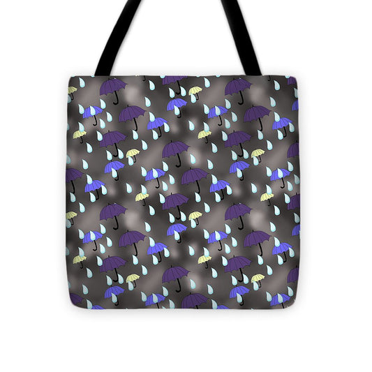 Rain and Umbrellas - Tote Bag