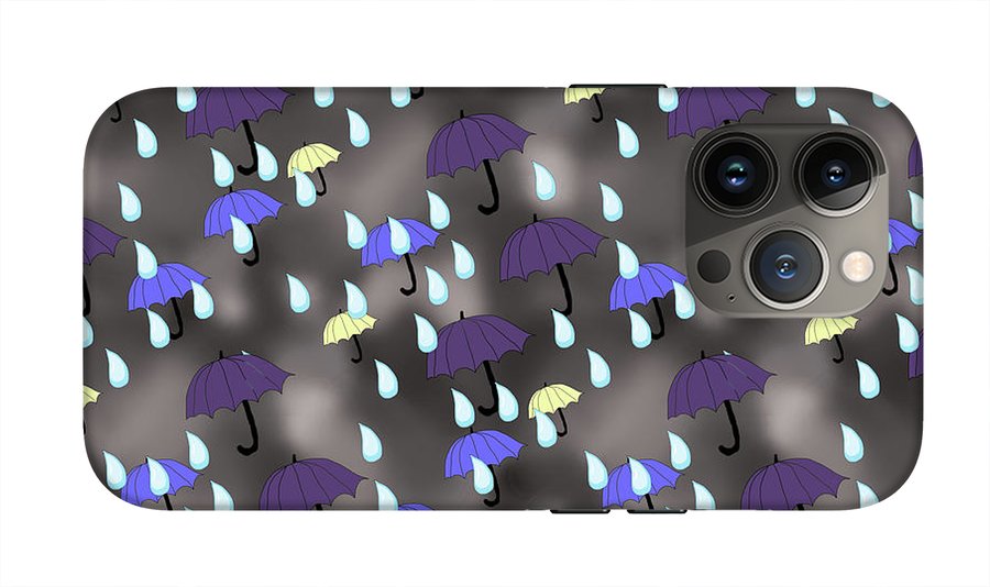 Rain and Umbrellas - Phone Case