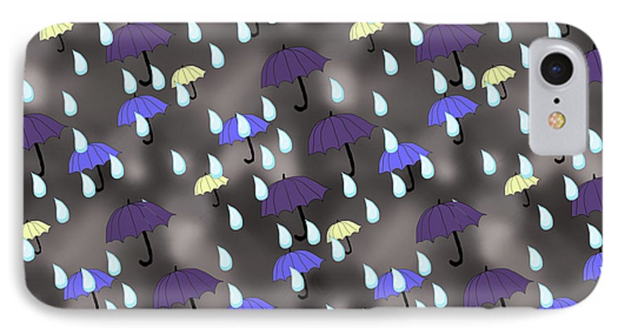 Rain and Umbrellas - Phone Case