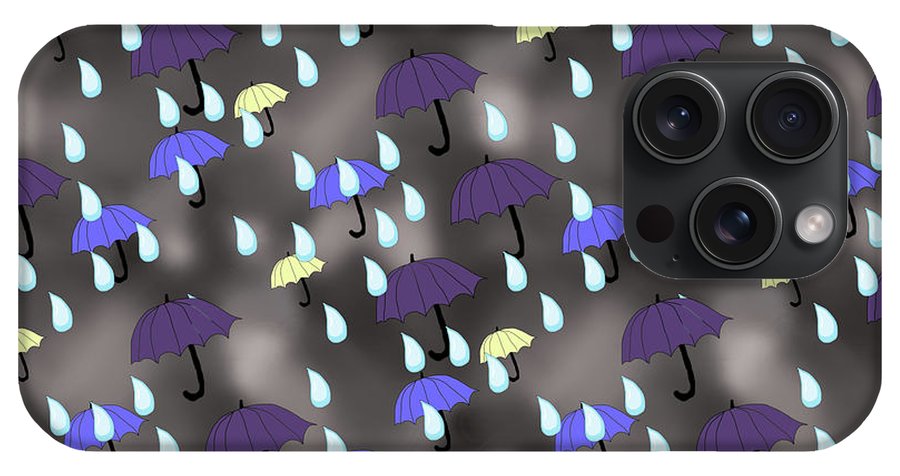 Rain and Umbrellas - Phone Case