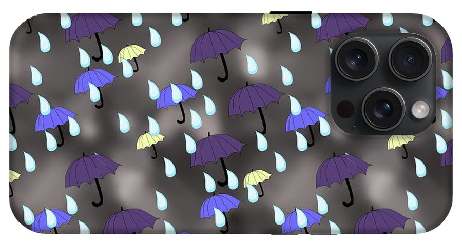 Rain and Umbrellas - Phone Case
