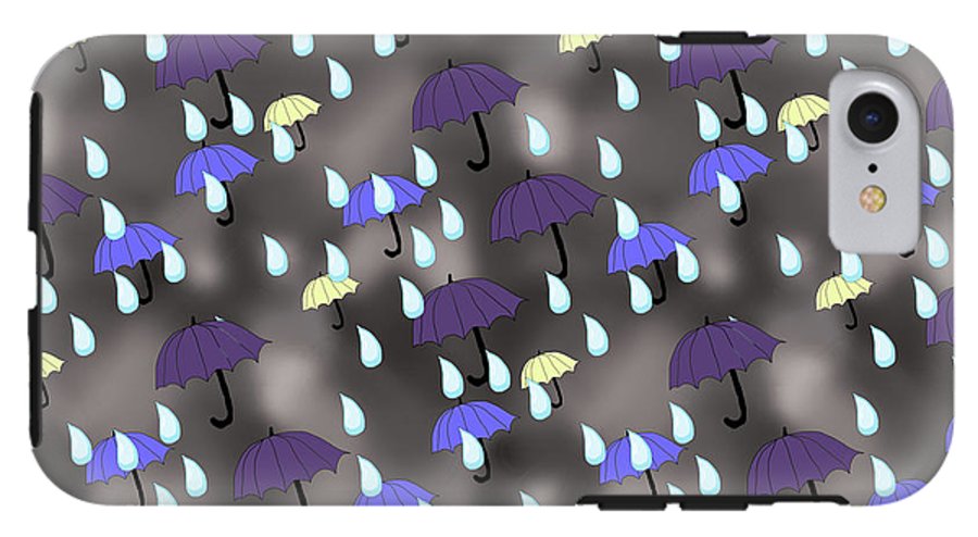 Rain and Umbrellas - Phone Case