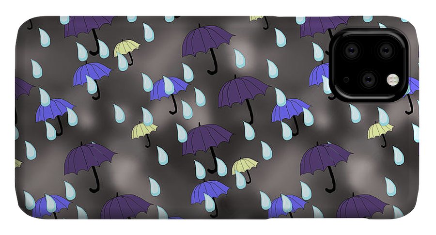 Rain and Umbrellas - Phone Case