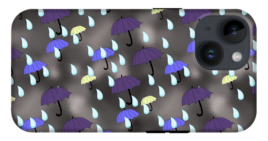 Rain and Umbrellas - Phone Case