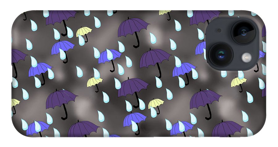 Rain and Umbrellas - Phone Case