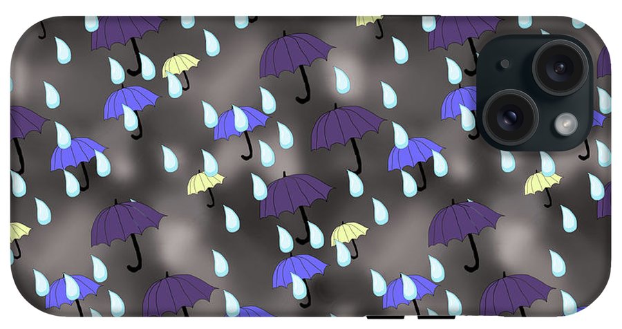 Rain and Umbrellas - Phone Case