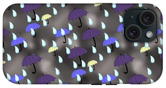 Rain and Umbrellas - Phone Case