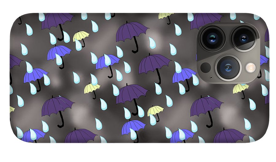 Rain and Umbrellas - Phone Case