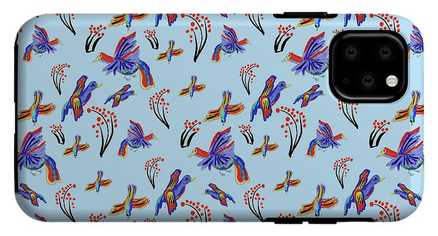 Rainbow Birds Pattern - Phone Case