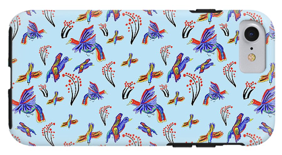 Rainbow Birds Pattern - Phone Case