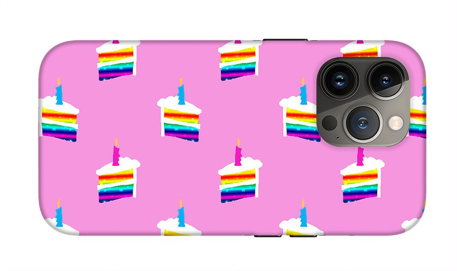 Rainbow Birthday Cake Pattern - Phone Case