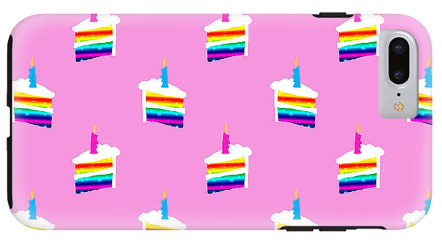 Rainbow Birthday Cake Pattern - Phone Case